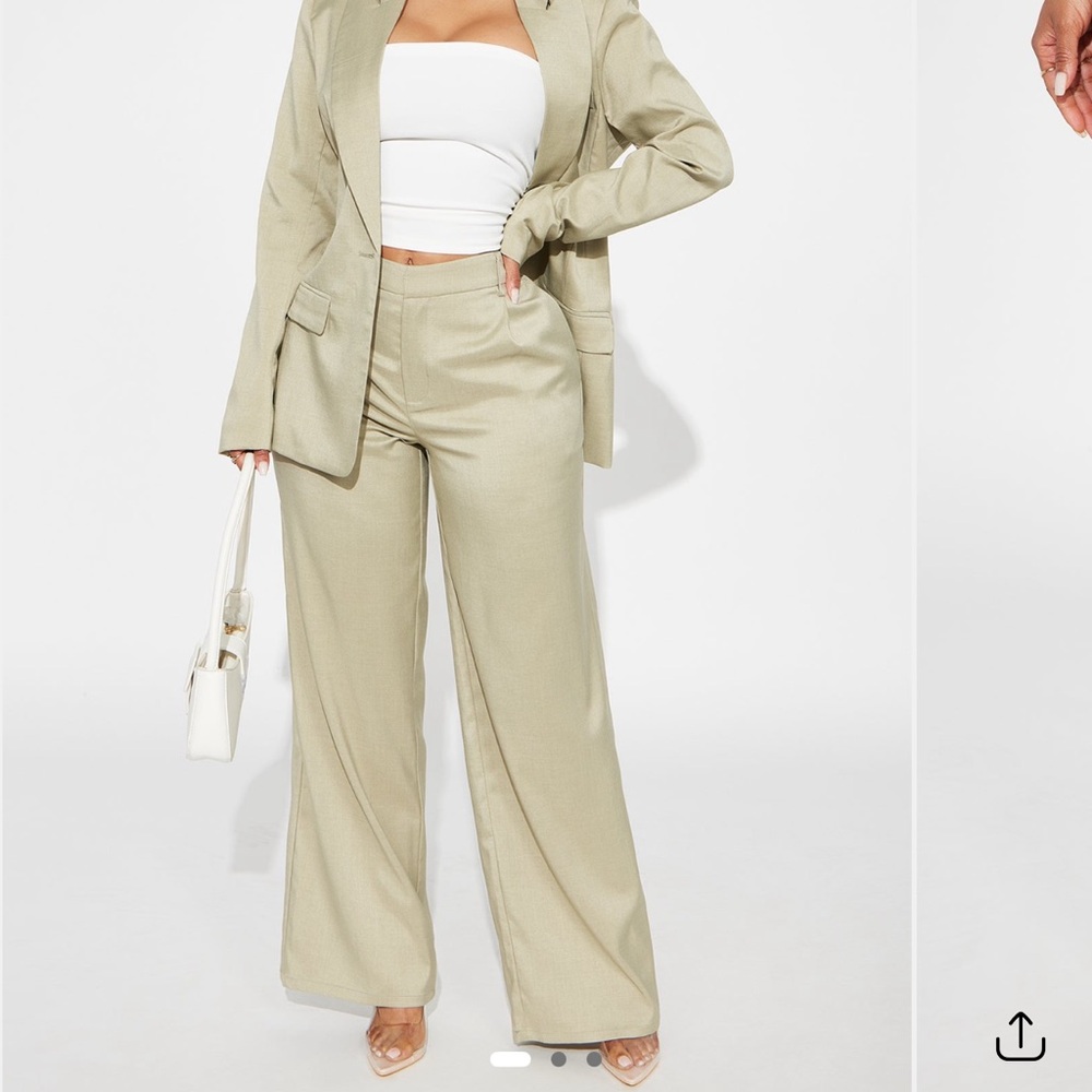 Olive Wide Leg Pants